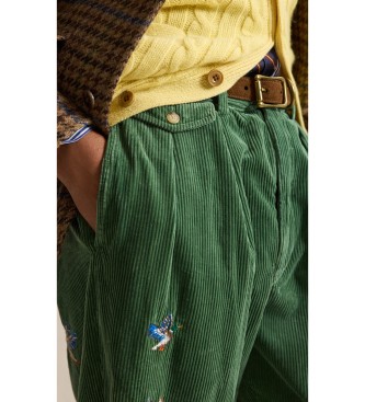 Polo Ralph Lauren Calça Whitman bordada Relaxed Fit verde