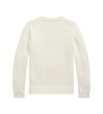 Polo Ralph Lauren Baumwollpullover mit weißem Rundhalsausschnitt