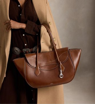 Polo Ralph Lauren Große braune Polo Blaze Schultertasche