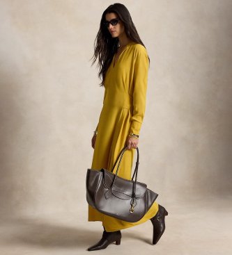 Polo Ralph Lauren Große Polo Blaze Schultertasche dunkelbraun