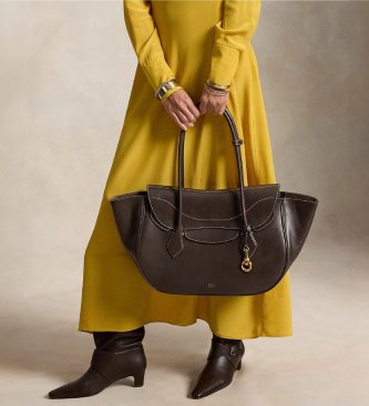 Polo Ralph Lauren Große Polo Blaze Schultertasche dunkelbraun