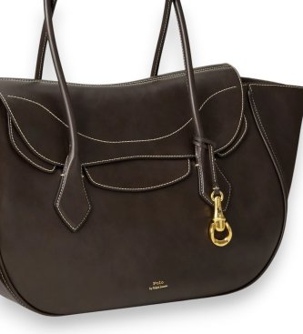 Polo Ralph Lauren Große Polo Blaze Schultertasche dunkelbraun