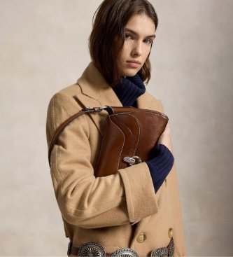 Polo Ralph Lauren Braune Polo Blaze Handtasche mit Henkel