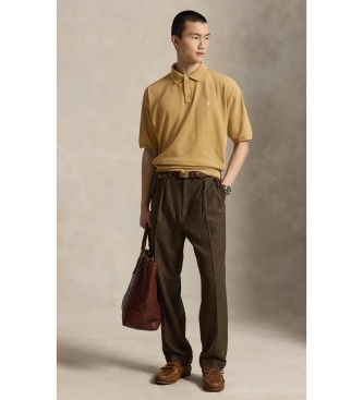 Polo Ralph Lauren Beige piqué polo met relaxed fit