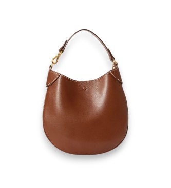 Polo Ralph Lauren Braune Polo ID Handtasche aus Leder