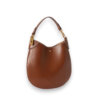 Polo Ralph Lauren Braune Polo ID Handtasche aus Leder