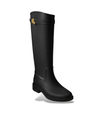 Lauren Ralph Lauren Høje gummistøvler Portiah i sort gummi