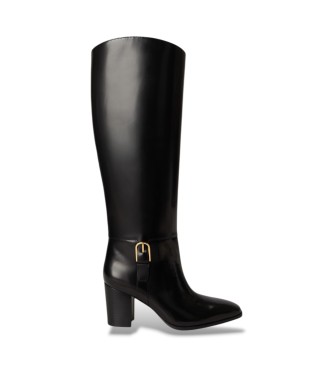 Lauren Ralph Lauren Stivale alto Raelynn in pelle lucida nera