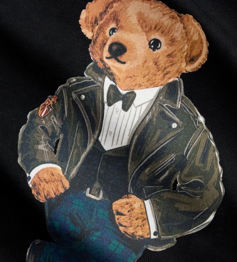 Polo Ralph Lauren Camisola de malha de algodão Polo Bear preta