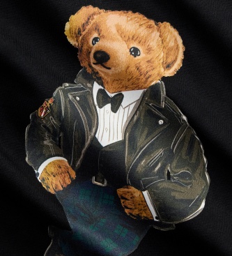 Polo Ralph Lauren Camiseta de malha de algodão Polo Bear preta