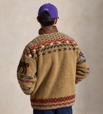 Polo Ralph Lauren Multifarvet landskabsfleecejakke