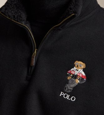 Polo Ralph Lauren Polo Estate-Rib com Polo Bear preto
