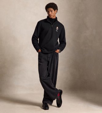 Polo Ralph Lauren Polo Estate-Rib com Polo Bear preto