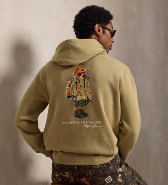 Polo Ralph Lauren Pulover iz flisa z zelenim medvedkom Polo Bear