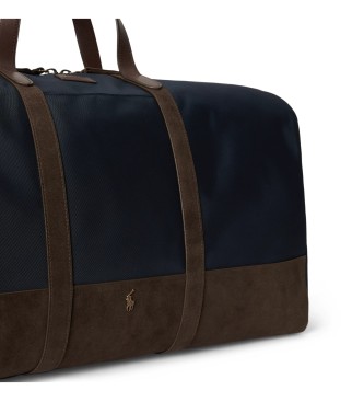 Polo Ralph Lauren Bolsa de viagem com debrum em camurça marinho