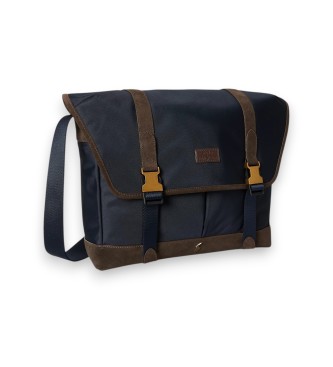 Polo Ralph Lauren Bolso Messenger con ribete de ante marino