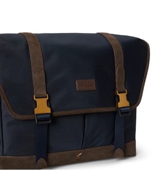 Polo Ralph Lauren Bolso Messenger con ribete de ante marino