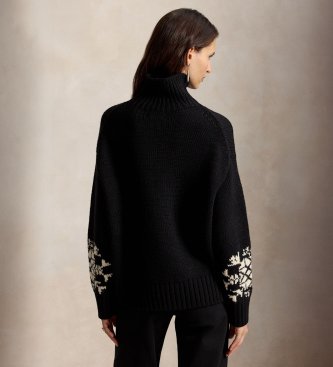 Polo Ralph Lauren Pull en laine à col roulé noir
