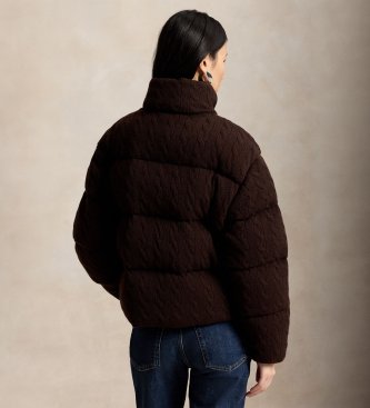 Polo Ralph Lauren Chaqueta acolchada de lana y cachemira marrón