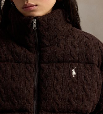 Polo Ralph Lauren Chaqueta acolchada de lana y cachemira marrón