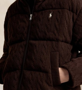 Polo Ralph Lauren Chaqueta acolchada de lana y cachemira marrón