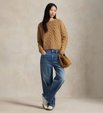 Polo Ralph Lauren Pullover aus Wolle und Kaschmir in Beige