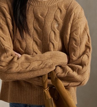 Polo Ralph Lauren Pullover aus Wolle und Kaschmir in Beige