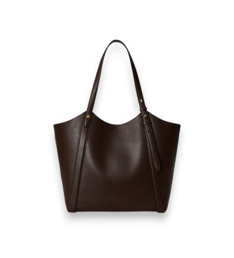 Lauren Ralph Lauren Stor Tasha tote-taske i brunt nappaskind