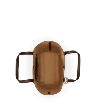 Lauren Ralph Lauren Stor Tasha tote-taske i brunt nappaskind