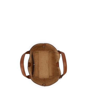 Lauren Ralph Lauren Lille Tasha tote-taske i brunt nappaskind