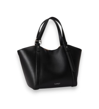 Lauren Ralph Lauren Lille Tasha tote-taske i nappaskind sort