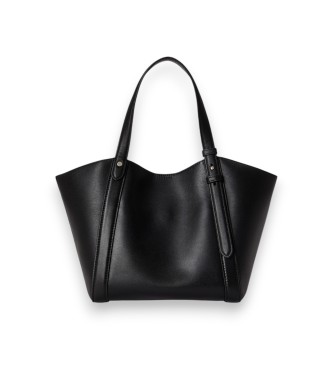 Lauren Ralph Lauren Lille Tasha tote-taske i nappaskind sort