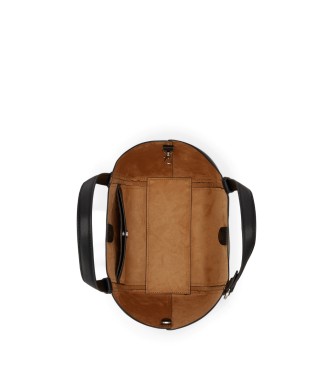Lauren Ralph Lauren Lille Tasha tote-taske i nappaskind sort