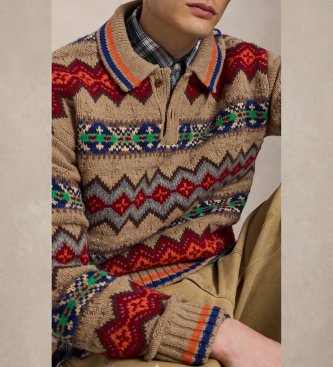 Polo Ralph Lauren Fair Isle sweater i multifarvet uldblanding