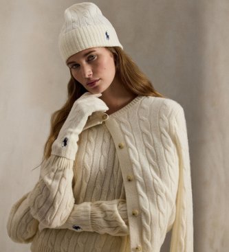 Polo Ralph Lauren Bež kapa iz volne in kašmirja