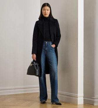 Lauren Ralph Lauren Cappotto doppiopetto in misto lana nero