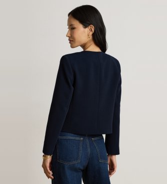 Lauren Ralph Lauren Chaqueta de crepé de doble botonadura marino