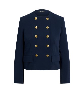 Lauren Ralph Lauren Chaqueta de crepé de doble botonadura marino