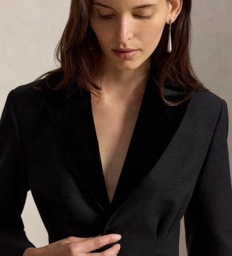 Polo Ralph Lauren Chaqueta de botonadura simple con pinzas negro