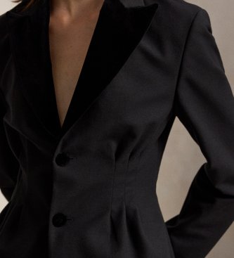 Polo Ralph Lauren Chaqueta de botonadura simple con pinzas negro