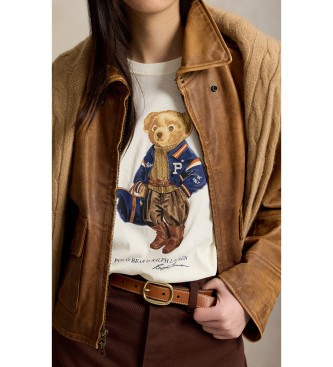 Polo Ralph Lauren Camiseta de punto jersey con Polo Bear blanco