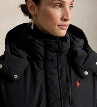 Polo Ralph Lauren Srednje topla puhovka v črni barvi