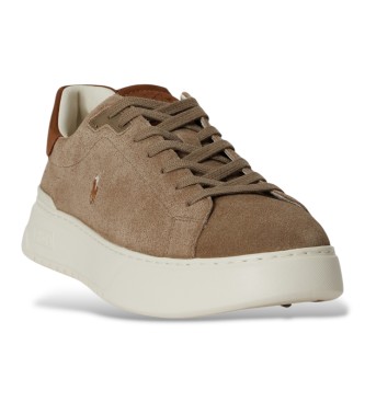 Polo Ralph Lauren Baskets RLite Court en daim marron