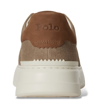 Polo Ralph Lauren Baskets RLite Court en daim marron