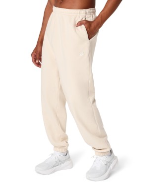 Asics Calça Fleece Relaxed bege