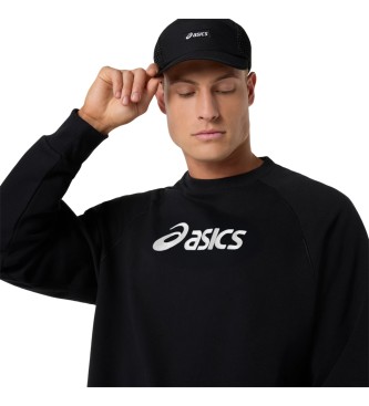 Asics Logo Fleece Crew Sweatshirt black