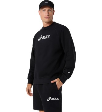 Asics Logo Fleece Crew Sweatshirt black