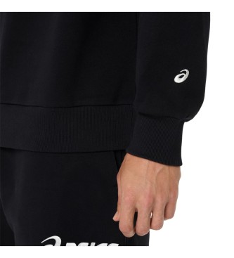Asics Logo Fleece Crew Sweatshirt black