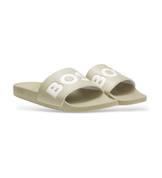 BOSS Beige Aryeh-slippers