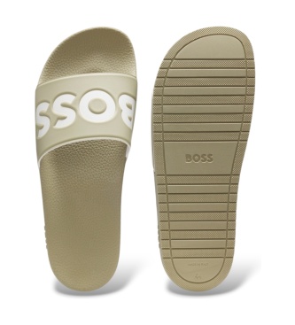 BOSS Beige Aryeh-slippers